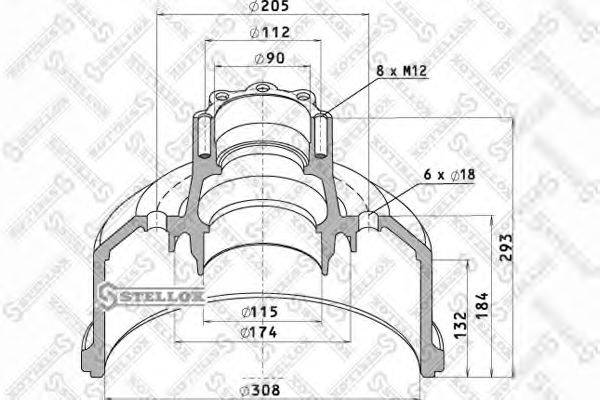 STELLOX 8500163SX Гальмівний барабан