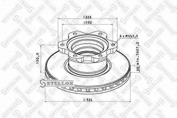 STELLOX 8500724SX гальмівний диск