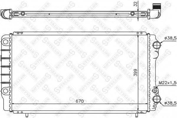 STELLOX 1025234SX Радіатор, охолодження двигуна