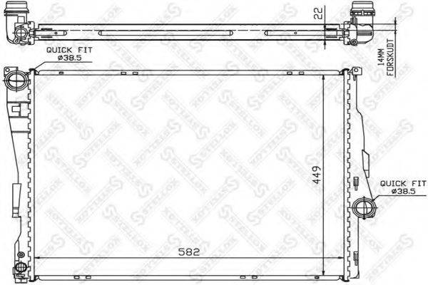 STELLOX 1025287SX Радіатор, охолодження двигуна