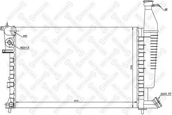 STELLOX 1025297SX Радіатор, охолодження двигуна