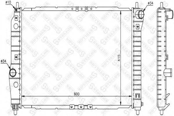 STELLOX 1025341SX Радіатор, охолодження двигуна