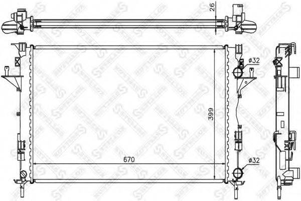 STELLOX 1025357SX Радіатор, охолодження двигуна