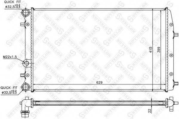 STELLOX 1025359SX Радіатор, охолодження двигуна