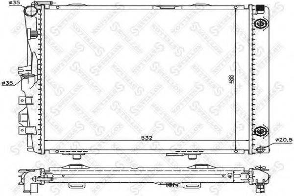 STELLOX 1025368SX Радіатор, охолодження двигуна