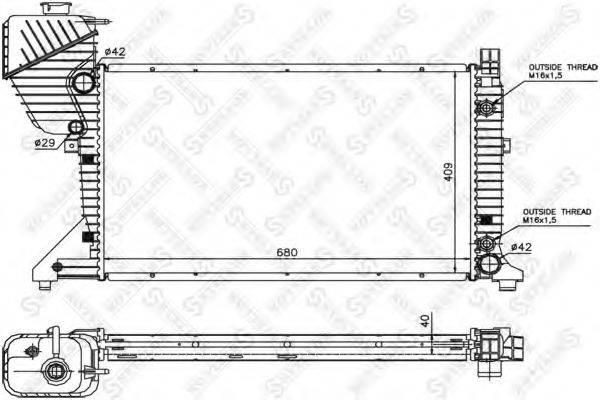 STELLOX 1025403SX Радіатор, охолодження двигуна