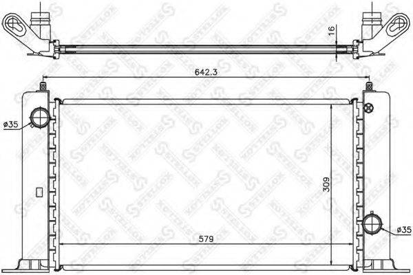 STELLOX 1025411SX Радіатор, охолодження двигуна