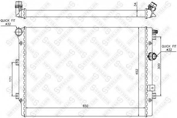 STELLOX 1025412SX Радіатор, охолодження двигуна