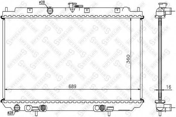 STELLOX 1025442SX Радіатор, охолодження двигуна