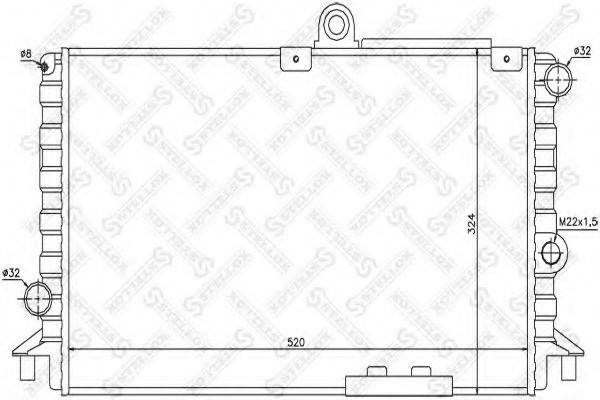 STELLOX 1025478SX Радіатор, охолодження двигуна