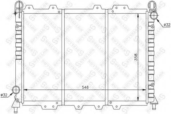 STELLOX 1025482SX Радіатор, охолодження двигуна