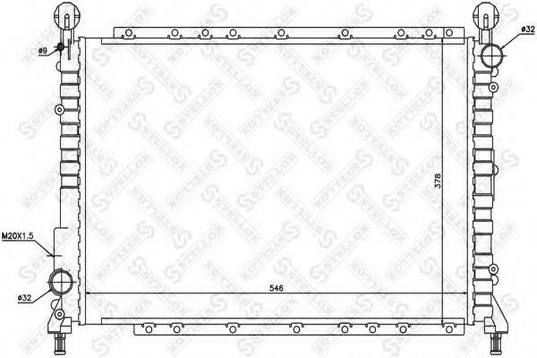 STELLOX 1025485SX Радіатор, охолодження двигуна