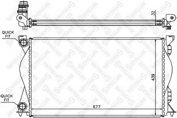 STELLOX 1025509SX Радіатор, охолодження двигуна