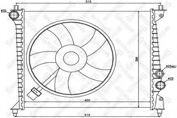 STELLOX 1025528SX Радіатор, охолодження двигуна