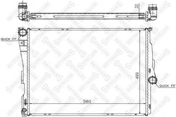 STELLOX 1025587SX Радіатор, охолодження двигуна