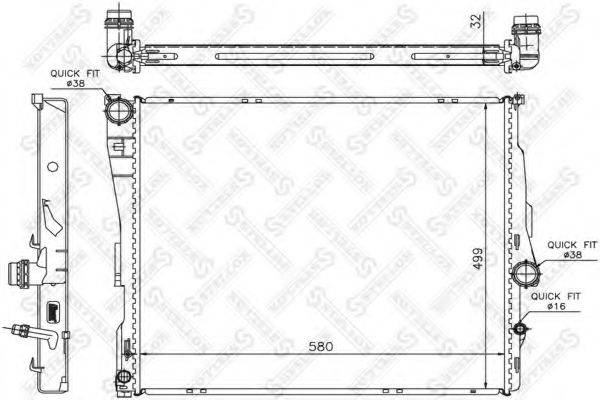 STELLOX 1025589SX Радіатор, охолодження двигуна