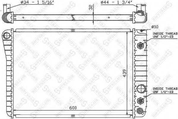 STELLOX 1025605SX Радіатор, охолодження двигуна