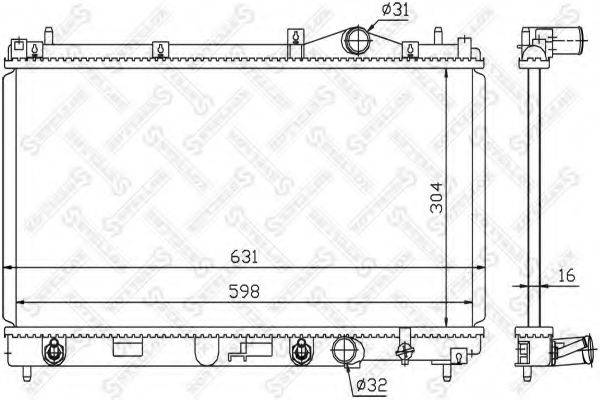 STELLOX 1025616SX Радіатор, охолодження двигуна