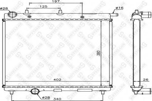 STELLOX 1025645SX Радіатор, охолодження двигуна