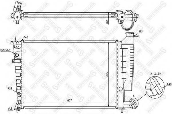 STELLOX 1025655SX Радіатор, охолодження двигуна