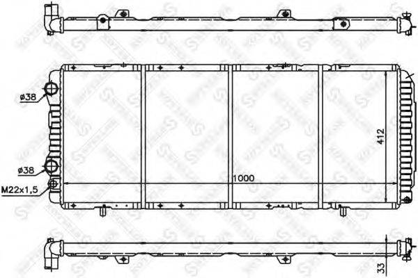 STELLOX 1025679SX Радіатор, охолодження двигуна