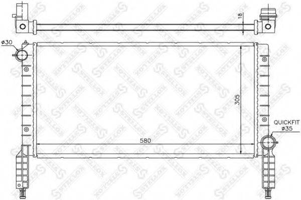 STELLOX 1025714SX Радіатор, охолодження двигуна