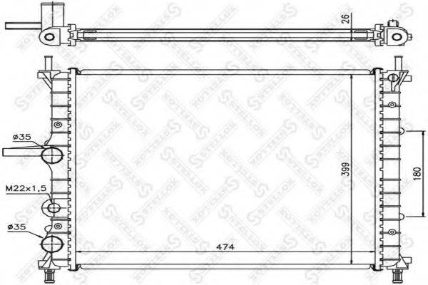 STELLOX 1025727SX Радіатор, охолодження двигуна