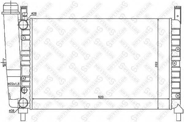 STELLOX 1025747SX Радіатор, охолодження двигуна
