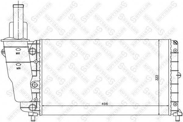 STELLOX 1025749SX Радіатор, охолодження двигуна