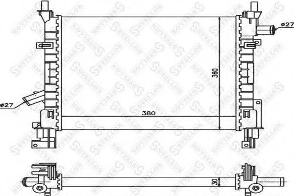 STELLOX 1025776SX Радіатор, охолодження двигуна