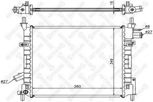 STELLOX 1025778SX Радіатор, охолодження двигуна