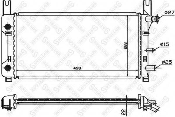 STELLOX 1025808SX Радіатор, охолодження двигуна