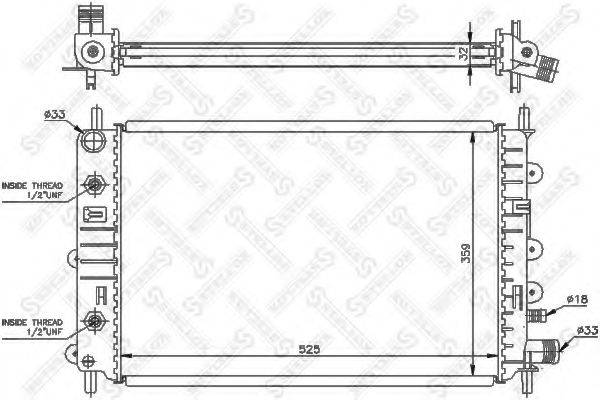 STELLOX 1025817SX Радіатор, охолодження двигуна