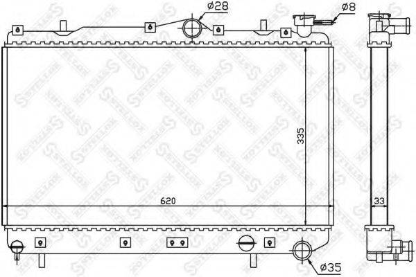 STELLOX 1025826SX Радіатор, охолодження двигуна