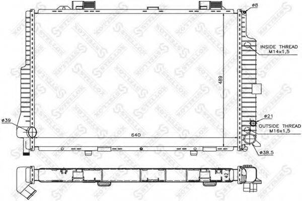 STELLOX 1025885SX Радіатор, охолодження двигуна