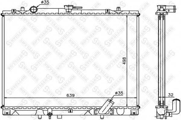 STELLOX 1025970SX Радіатор, охолодження двигуна