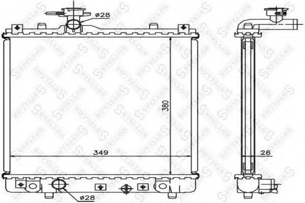 STELLOX 1025997SX Радіатор, охолодження двигуна