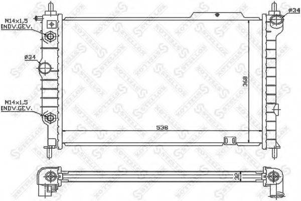 STELLOX 1026011SX Радіатор, охолодження двигуна