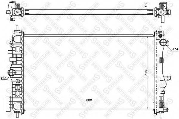 STELLOX 1026020SX Радіатор, охолодження двигуна