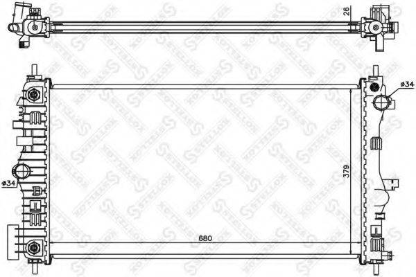 STELLOX 1026023SX Радіатор, охолодження двигуна