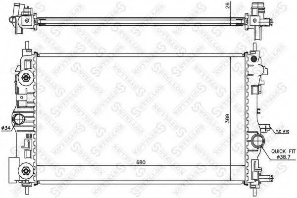 STELLOX 1026029SX Радіатор, охолодження двигуна