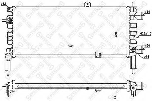 STELLOX 1026074SX Радіатор, охолодження двигуна