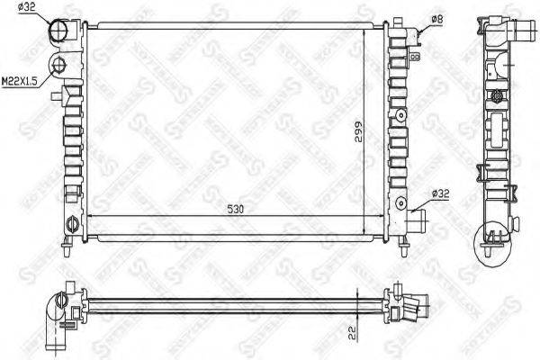 STELLOX 1026099SX Радіатор, охолодження двигуна