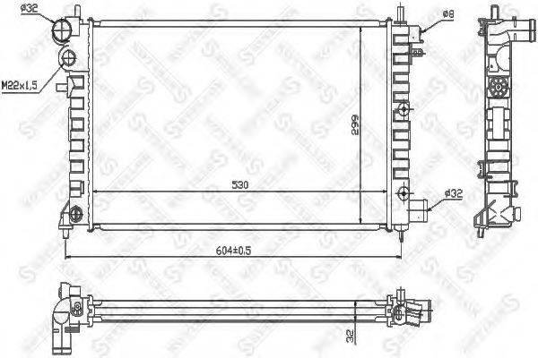 STELLOX 1026111SX Радіатор, охолодження двигуна