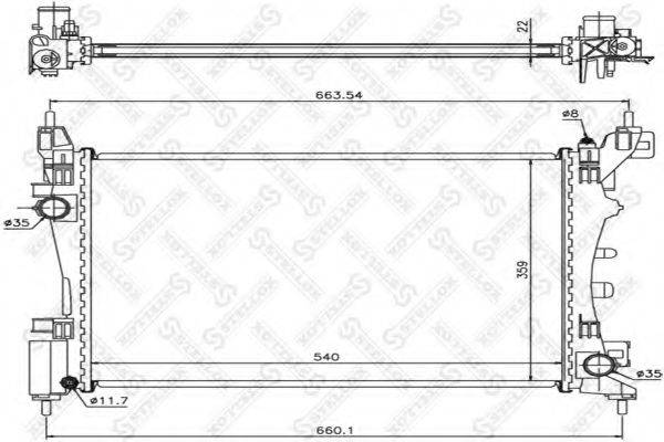 STELLOX 1026117SX Радіатор, охолодження двигуна