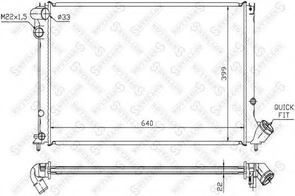 STELLOX 1026149SX Радіатор, охолодження двигуна