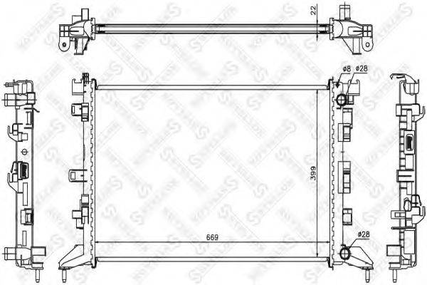 STELLOX 1026156SX Радіатор, охолодження двигуна