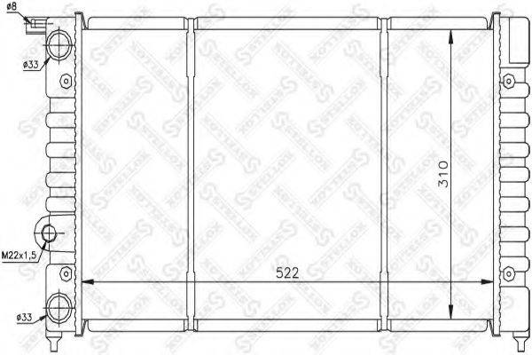 STELLOX 1026220SX Радіатор, охолодження двигуна