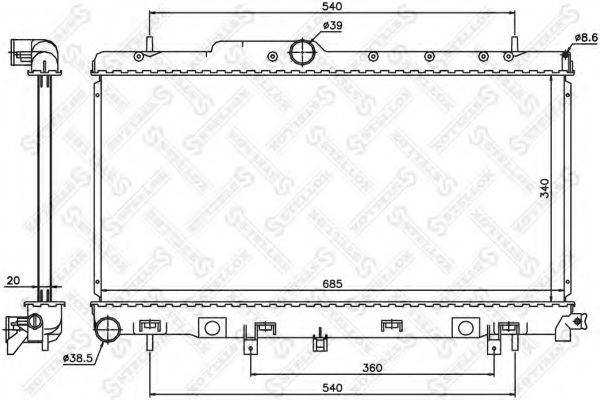 STELLOX 1026246SX Радіатор, охолодження двигуна