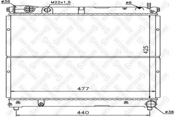 STELLOX 1026251SX Радіатор, охолодження двигуна